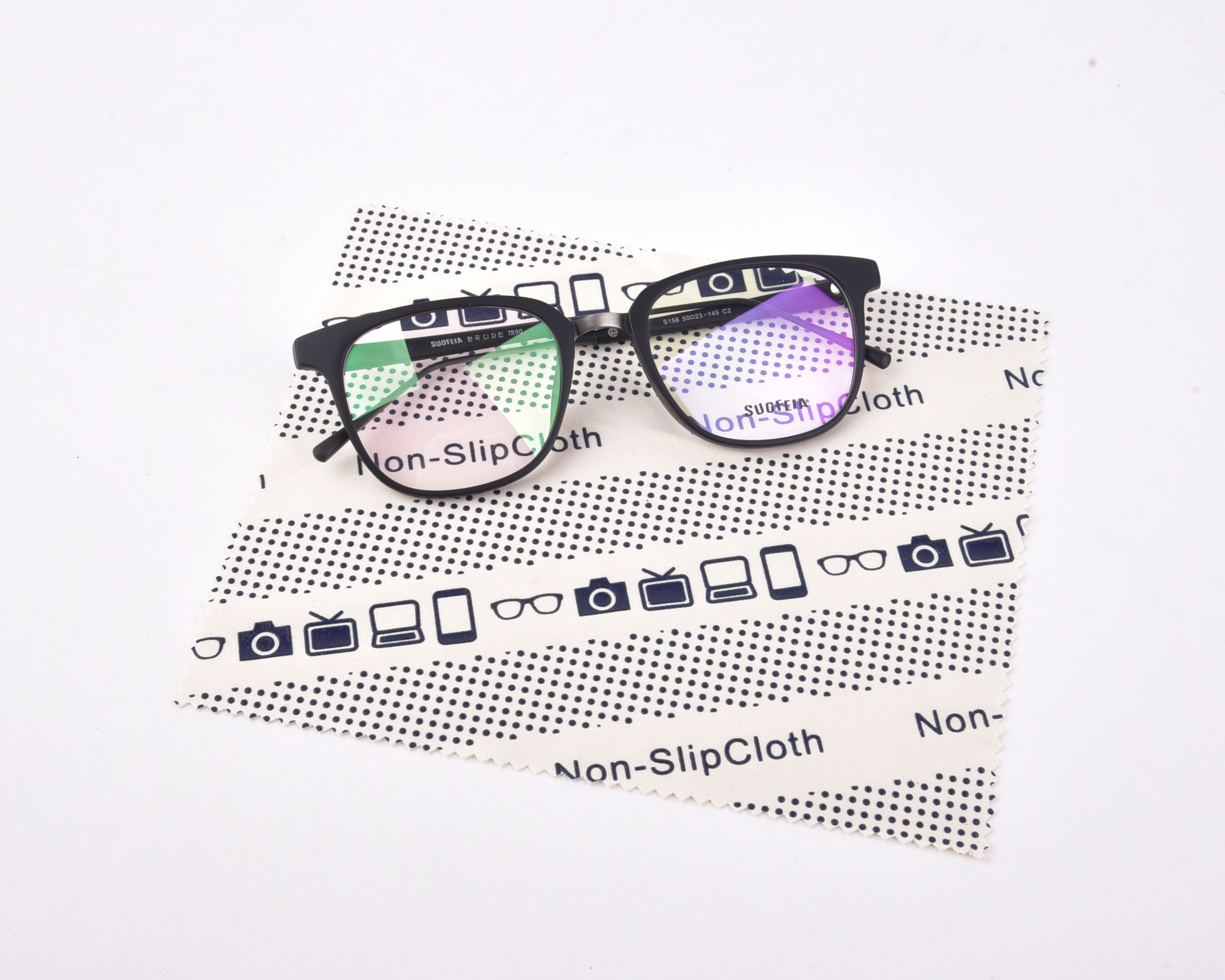 Custom Printed Microfiber Cloths Eyeglasses Accessories with Custom Logo