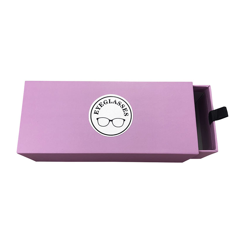 Luxury Pink Drawer Custom Paper Sunglasses Packaging