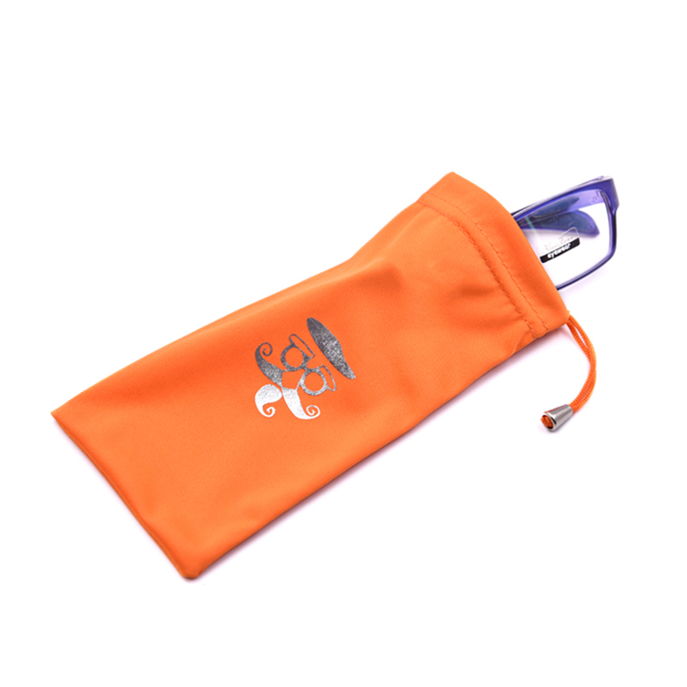 Drawstring Microfiber Spectacle Pouch With Logo Sunglasses Bag