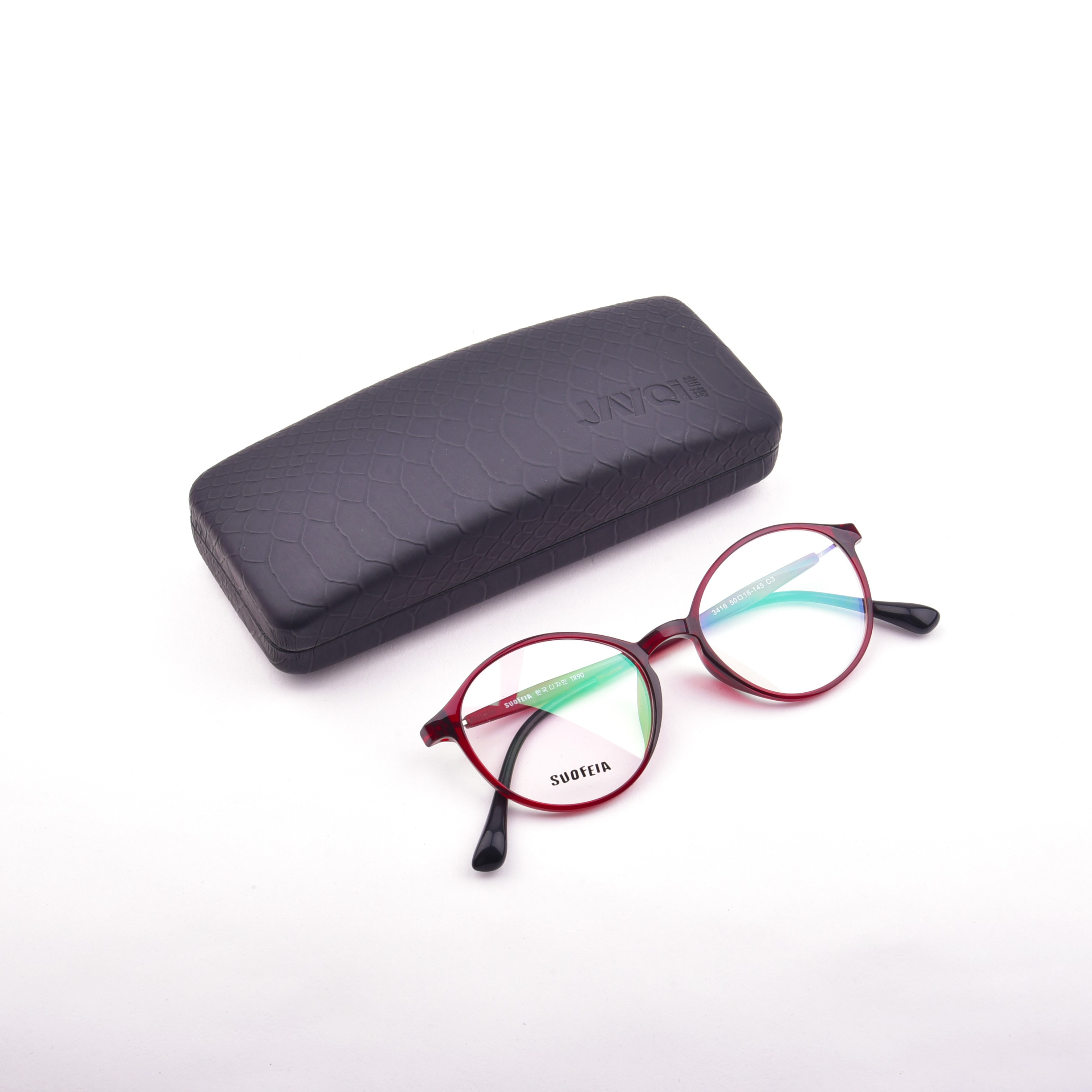 High Quality Eyeglass Box Case Leather Eyeglasses Case