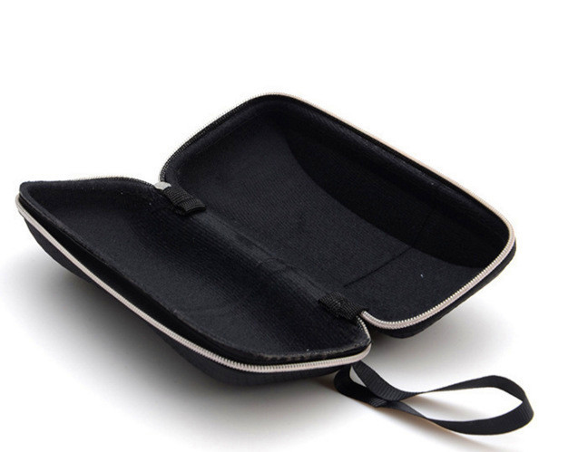 Portable Zipper Protective Glasses Case Black Custom Sunglasses Case