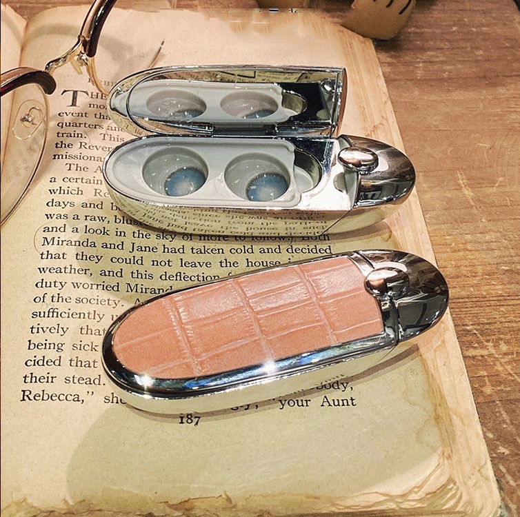 Luxury Lipstick Contact Lens Case Travel Box Kit