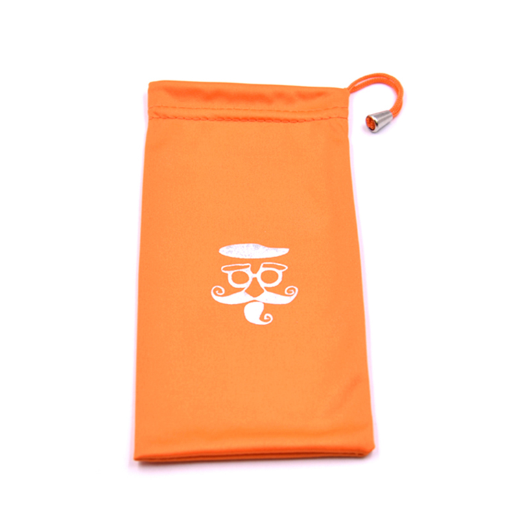 Drawstring Microfiber Spectacle Pouch Sunglasses Bag With Logo 