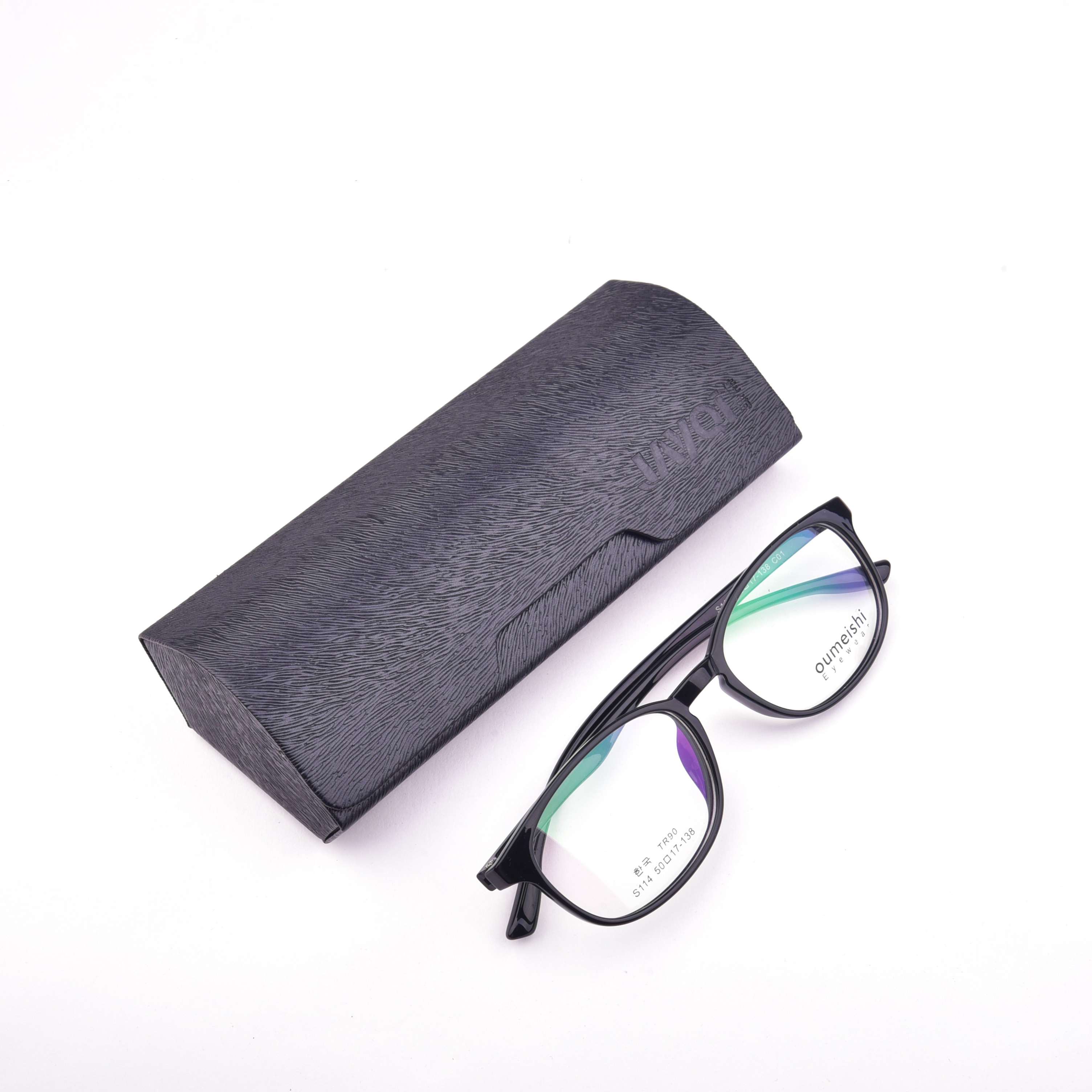 Artificial Leather Perforated Glasses Case Set 
