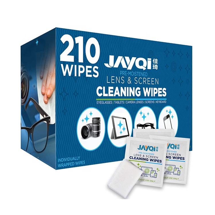 210 Pcs Lens Cleaning Microfiber Soft Wet Wipes Pre Moistened Clean