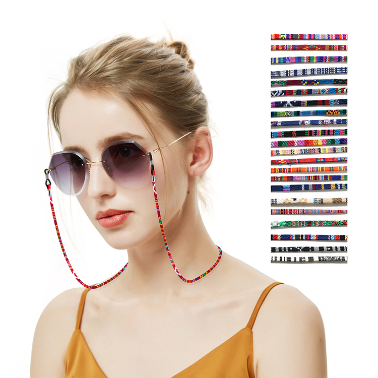 Wholesale Fashion Safety Nylon Custom Sport Eyeglasses Chains&Cords