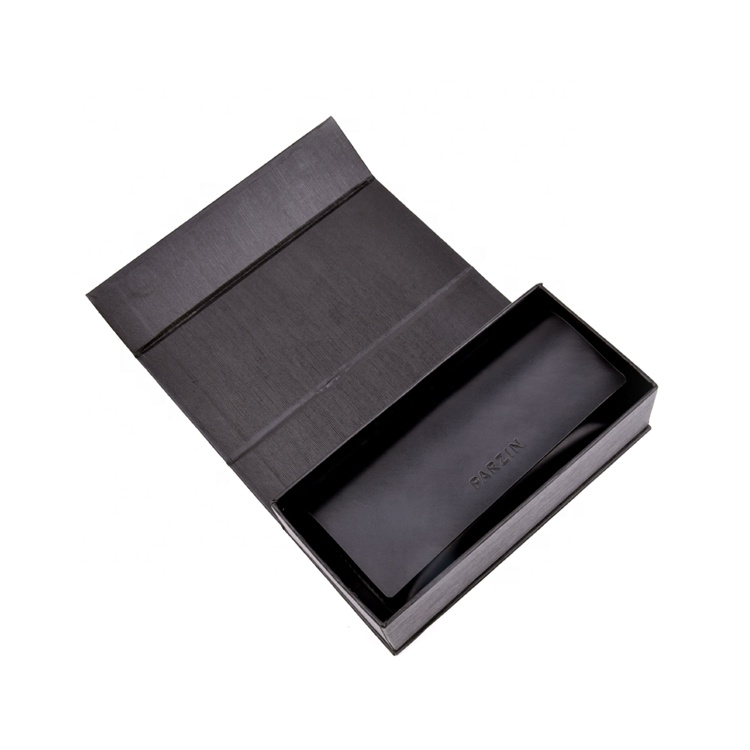 Black Paper Eyeglasses Cases Foldable Custom Sunglasses