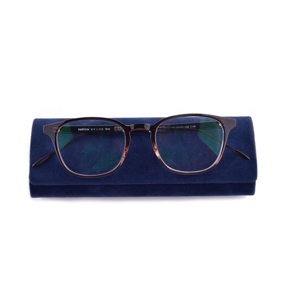 Custom Printed Handmade Foldable Leather Eyeglasses Case